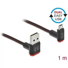   Delock Easy-USB A -> EasyUSB micro-B M/M adatkábel 1m fekete 90° fel/le