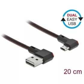   Delock Easy-USB A -> USB-B 2.0 micro M/M adatkábel 0.2m fekete