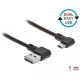 Delock Easy-USB A -> EasyUSB micro-B M/M adatkábel 2m fekete 90° bal/jobb