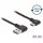 Delock Easy-USB A -> USB-C M/M adatkábel 0.2m fekete 90°/90° bal/jobb