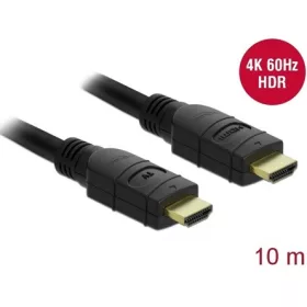   Delock HDMI 2.0 -> HDMI 2.0 M/M aktív video kábel 10m fekete