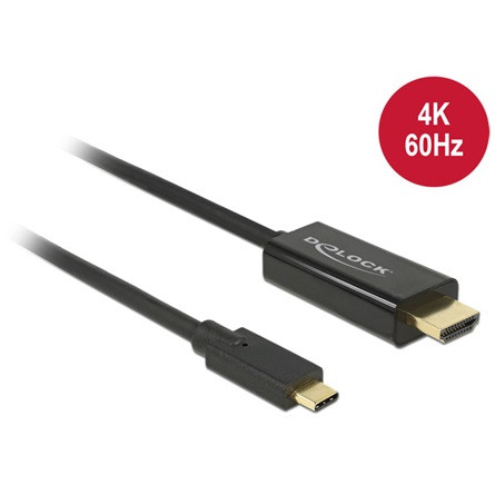 Delock KAB Delock 85290 Kábel USB-C csatlakozó > HDMI csatlakozó (DP vált.) 4K 60 Hz - 1 m