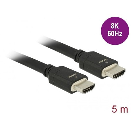 Delock HDMI 2.1 -> HDMI 2.1 M/M video kábel 5m fekete