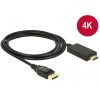 Delock Átalakító Kábel - 85317 (Displayport 1.2 -> HDMI, apa-apa, passzív, 4K, 2m)