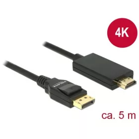   Delock DisplayPort 1.2 -> HDMI 1.4 M/M video jelkábel 5m fekete