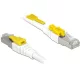Delock RJ45 CAT6A UTP M/M adatkábel 3m fehér Secure