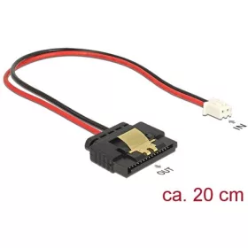   Delock Pinheader 2pin -> SATA Power 15pin F/F tápkábel 0.2m 5V