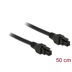  Delock Micro Fit 3.0 -> Micro Fit 3.0 F/F tápkábel 0.5m fekete-sárga