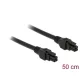 Delock Micro Fit 3.0 -> Micro Fit 3.0 F/F tápkábel 0.5m fekete-sárga