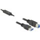 Delock USB-A 3.2 Gen1 -> USB-B 3.2 Gen1 M/M aktív adatkábel 5m fekete