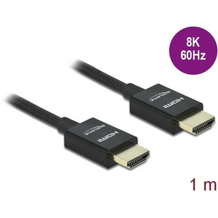Delock HDMI 2.1 -> HDMI 2.1 M/M video kábel 1m fekete