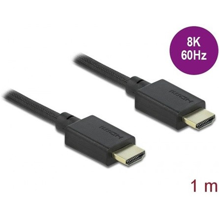 Delock HDMI 2.1 -> HDMI 2.1 M/M video kábel 1m fekete