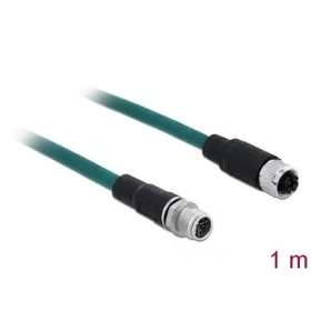   Delock M12 8pin X-code -> M12 8pin X-code M/F adatkábel 1m kék