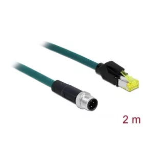   Delock M12 4pin D-code -> RJ45 Hirose M/M adatkábel 2m kék