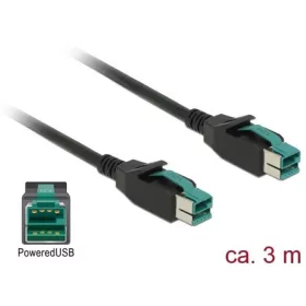   Delock Powered USB 12V -> Powered USB 12V M/M adatkábel 3m fekete