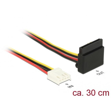 Delock Floppy Power -> SATA Power 15pin F/F tápkábel 0.3m