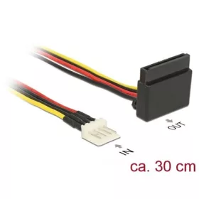   Delock Floppy Power -> SATA Power 15pin M/F tápkábel 0.3m