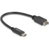 Delock USB-E A Key -> USB-C 3.2 Gen2 M/M adatkábel 0.25m fekete