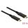 Delock USB-C 3.2 Gen2 -> USB-C 3.2 Gen2 M/M adatkábel 0.5m fekete PD 5A E-Marker