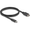 Delock USB-E A Key -> USB-C 3.2 Gen2 M/M adatkábel 1m fekete