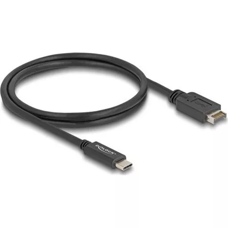 Delock USB-E A Key -> USB-C 3.2 Gen2 M/M adatkábel 1m fekete