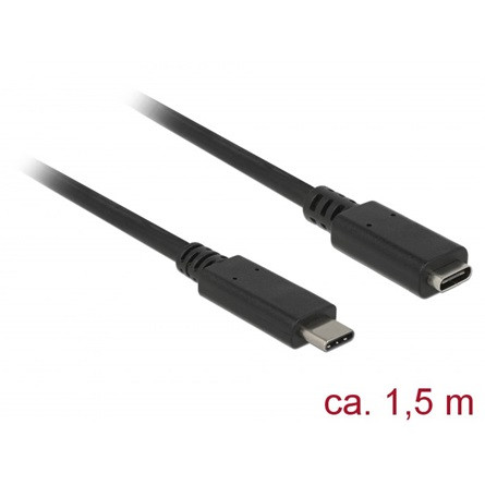 Delock KAB Delock 85534 USB Type-C™ 3.1 dugó - USB3.1 hüvely - 1,5m