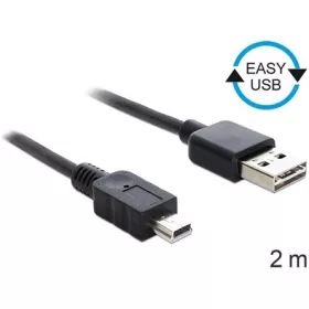   Delock Easy-USB A -> USB-B 2.0 mini M/M adatkábel 2m fekete