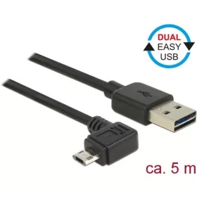   Delock Easy-USB A -> EasyUSB micro-B M/M adatkábel 5m fekete egyenes/90°bal/jobb