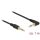 Delock Jack stereo 3,5mm (3pin) -> Jack stereo 3,5mm (3pin) M/M audio kábel 1m fekete egyenes/90°