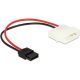 Delock Molex Power 4pin -> SATA Power 6pin M/F adapter 0.15m