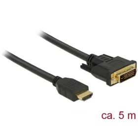   Delock bidirectional HDMI 1.4 -> DVI-D M/M video kábel 5m fekete