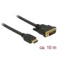 Delock bidirectional HDMI 1.4 -> DVI-D M/M 10m fekete