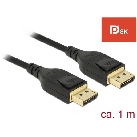 Delock DisplayPort 1.4 M/M video jelkábel 1m fekete