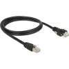 Delock 1 m-es RJ45 dugó > RJ45 dugó csavarokkal csatlakozós Cat.6 SSTP kábel