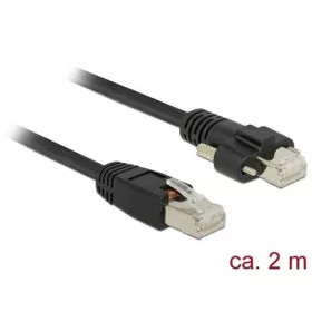   Delock 2 m-es RJ45 dugó > RJ45 dugó csavarokkal csatlakozós Cat.6 SSTP kábel