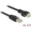 Delock 2 m-es RJ45 dugó > RJ45 dugó csavarokkal csatlakozós Cat.6 SSTP kábel