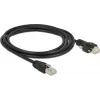 Delock 2 m-es RJ45 dugó > RJ45 dugó csavarokkal csatlakozós Cat.6 SSTP kábel