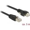 Delock 3 m-es RJ45 dugó > RJ45 dugó csavarokkal csatlakozós Cat.6 SSTP kábel