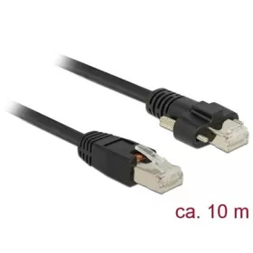   Delock RJ45 CAT6A S/FTP -> RJ45 CAT6A S/FTP M/M adatkábel 10m fekete csavaros rögzítés