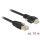 Delock RJ45 CAT6A S/FTP -> RJ45 CAT6A S/FTP M/M adatkábel 10m fekete csavaros rögzítés