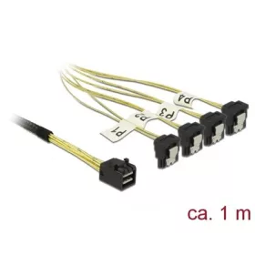   Delock SAS mini SFF-8643 -> 4db SATA M/F adatkábel 1m 90°