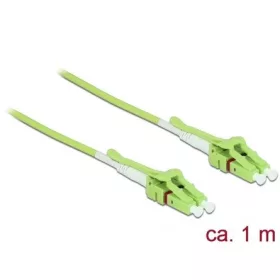   Delock LC Duplex -> LC Duplex M/M adatkábel 1m zöld Multi-mode OM5, Uniboot