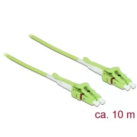   Delock LC Duplex -> LC Duplex M/M adatkábel 10m zöld Multi-mode OM5, Uniboot