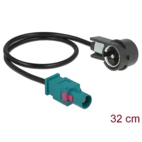   Delock FAKRA Z -> ISO M/M antenna kábel 0.3m fekete RG-174