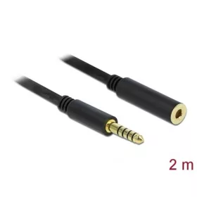  Delock Jack stereo 4,4mm (5pin) -> Jack stereo 4,4mm (5pin) M/F audio kábel hosszabbító 2m fekete