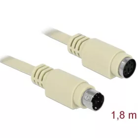   Delock PS/2 -> PS/2 M/F adatkábel hosszabbító 1.8m fehér