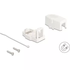   Delock Keystone Felületre Épített Doboz 1 Port mágneses gombbal, fehér színű