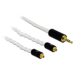   Delock Jack stereo 2,5mm (4pin) -> 2db MMCX M/M audio kábel 1.2m fehér
