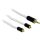 Delock Jack stereo 2,5mm (4pin) -> 2db MMCX M/M audio kábel 1.2m fehér