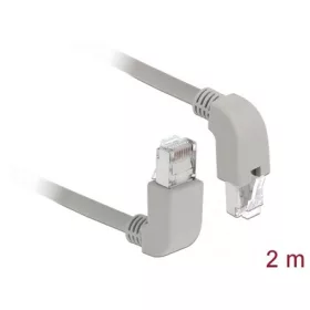   Delock RJ45 CAT5e SF/UTP -> RJ45 CAT5e SF/UTP M/M adatkábel 2m szürke 90° fel/le